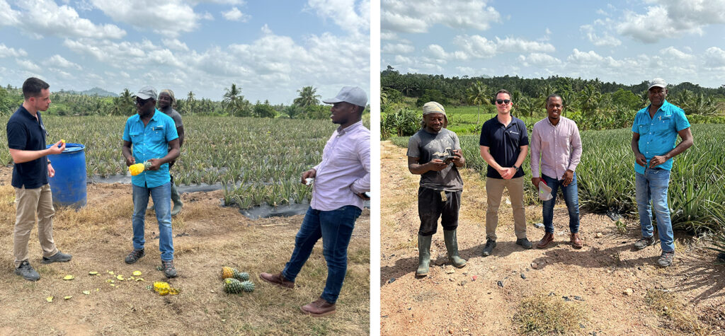 patrick with farmers on eco t results